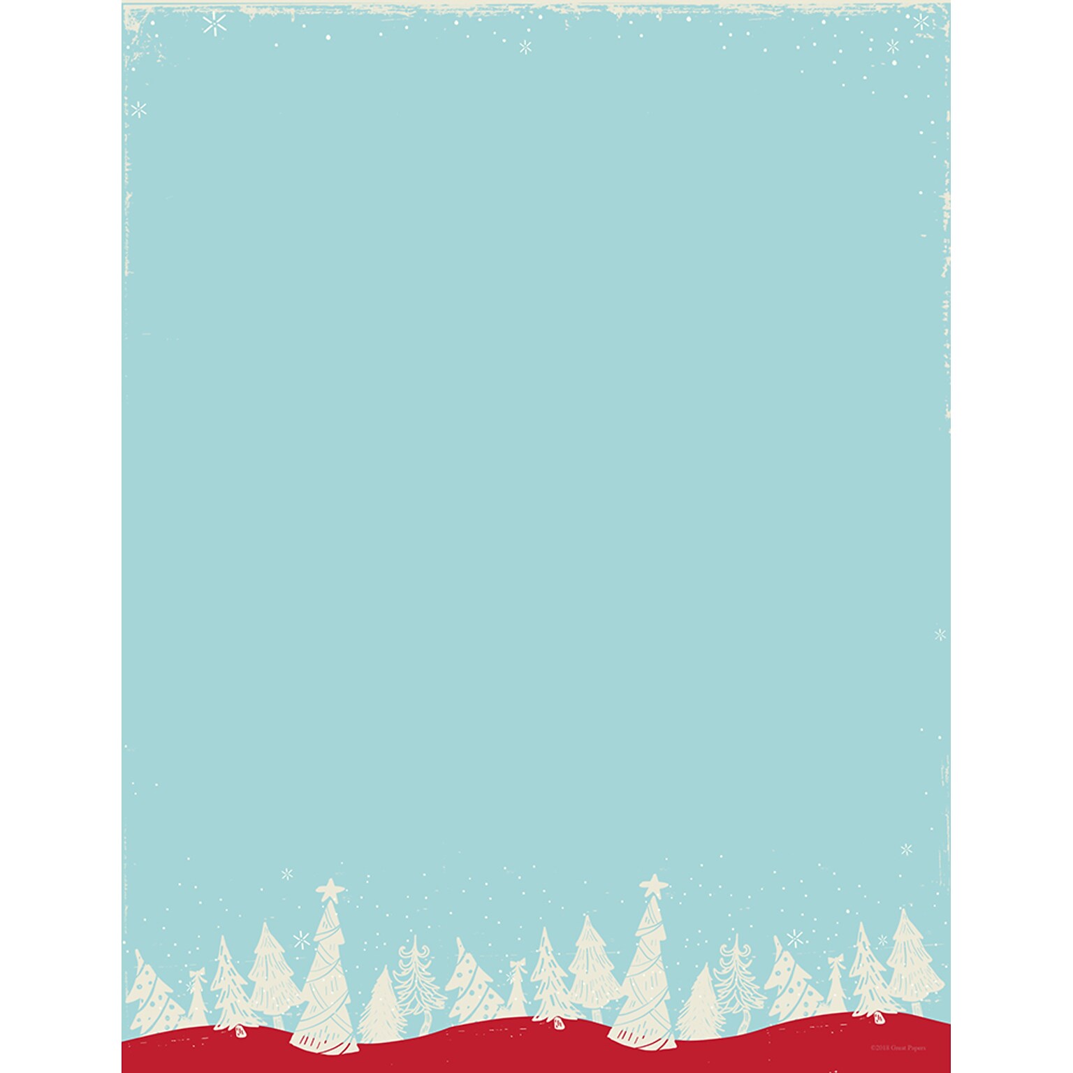 Great Papers!® Christmas Forest Holiday Letterhead, 8.5 x 11, 80/Sheets (2018019)