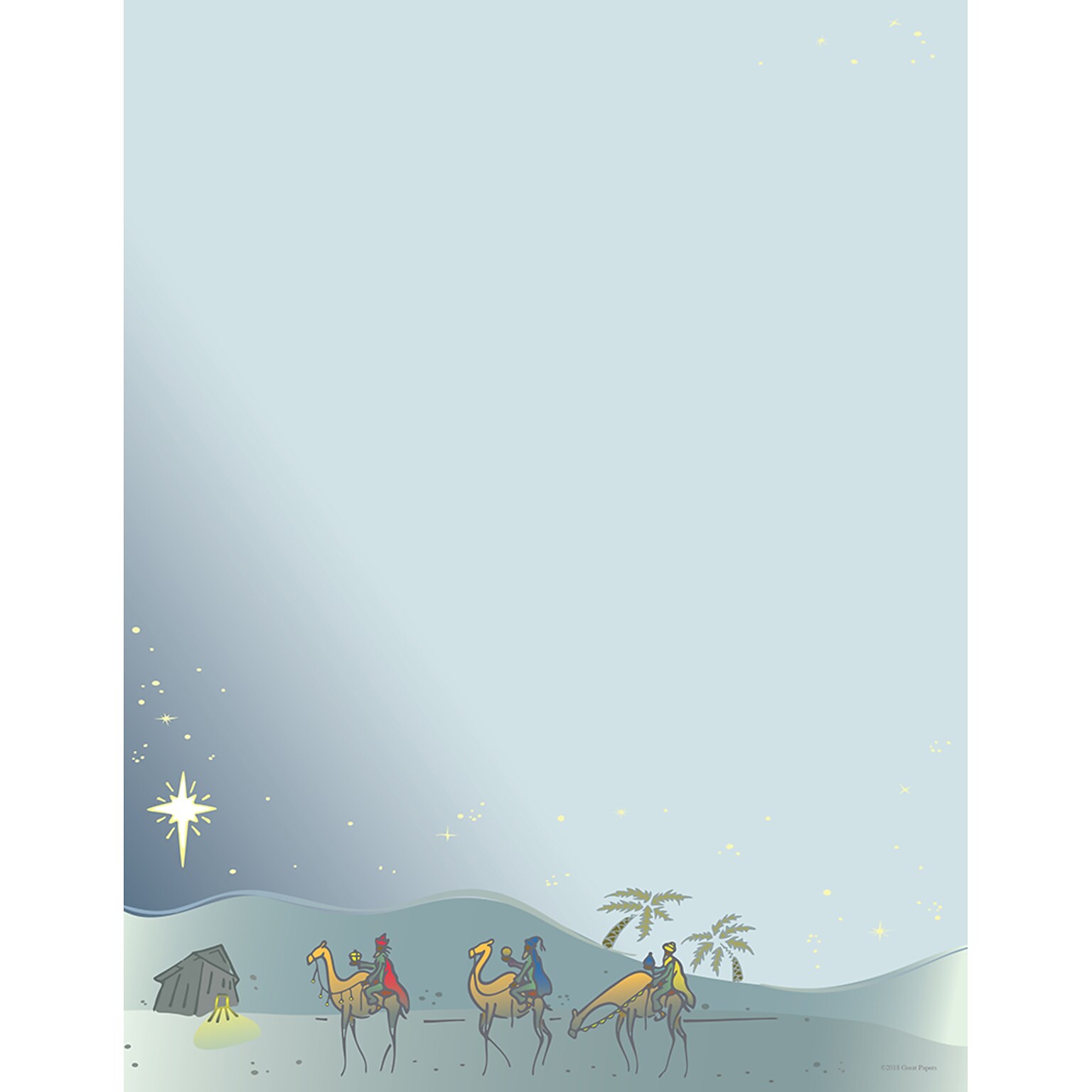 Great Papers!® Three Kings Holiday Letterhead, 8.5 x 11, 80 sheets (2018027)