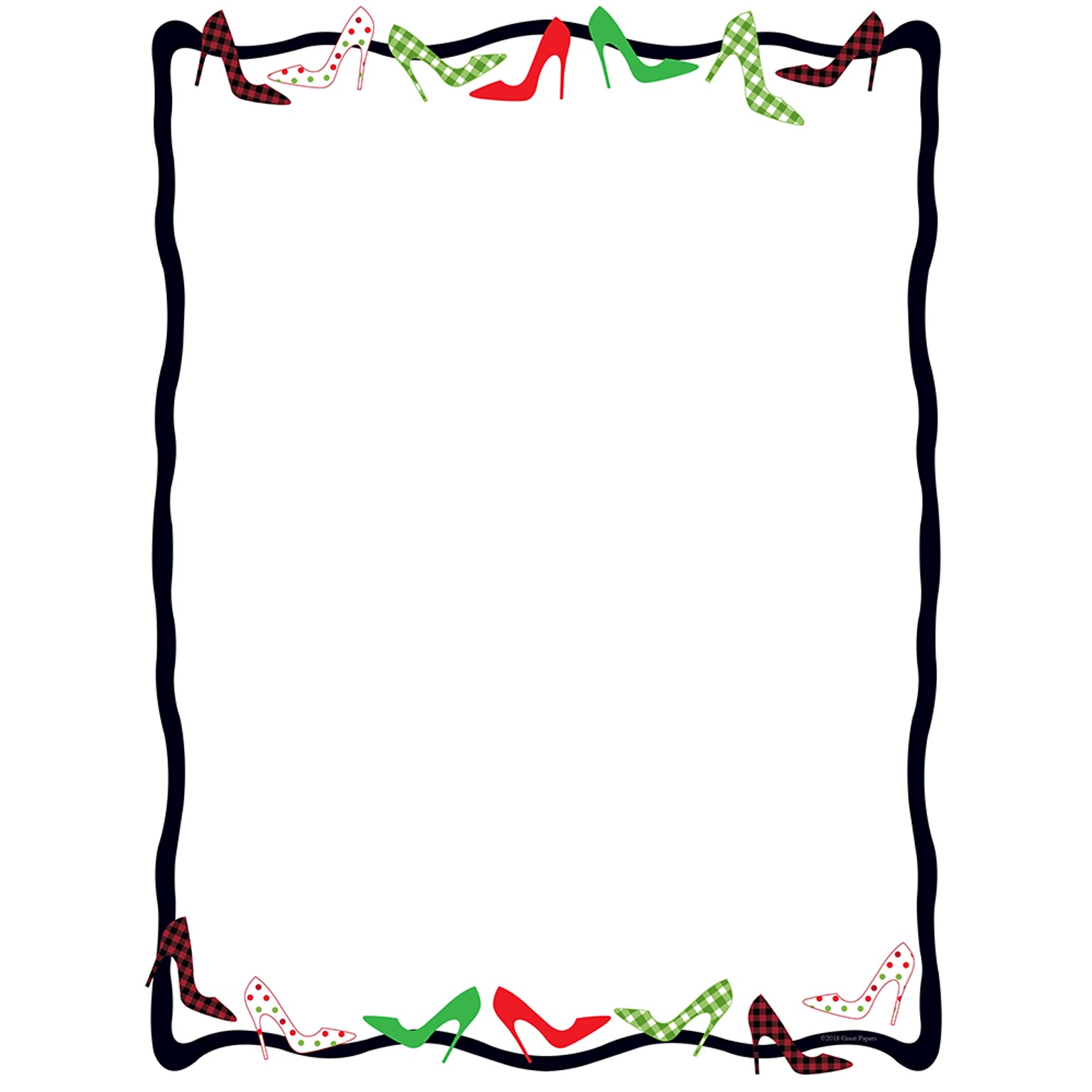 Great Papers!® Dancing Heels Holiday Letterhead, 8.5 x 11, 80 sheets (2018021)