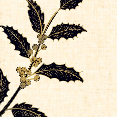 Great Papers!® Golden Metallic Holly Holiday Letterhead, 8.5 x 11, 40 sheets (2018015)