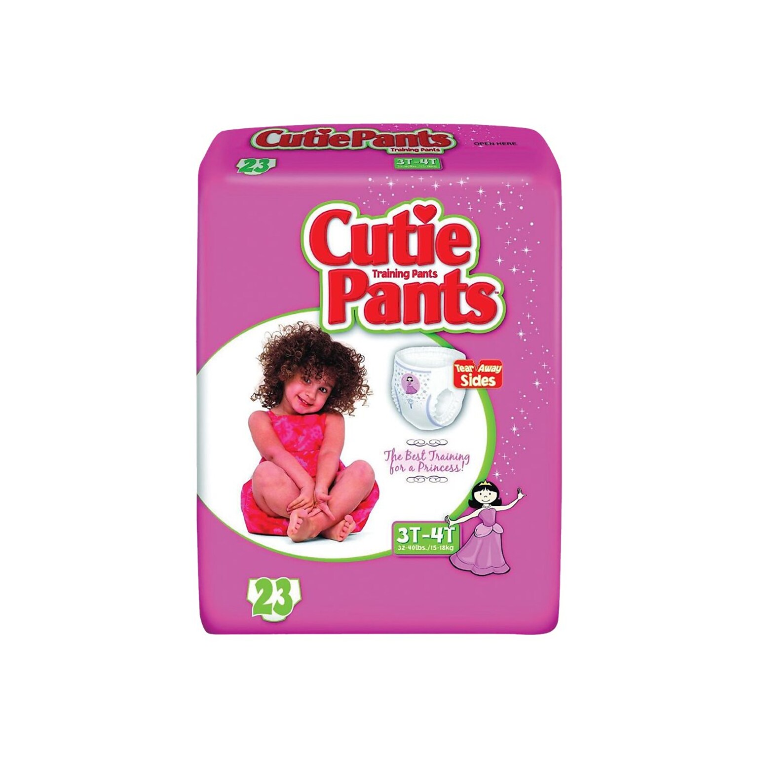 Cuties Training Pants For Girls Large 3T-4T, 92/PK (CR8008)