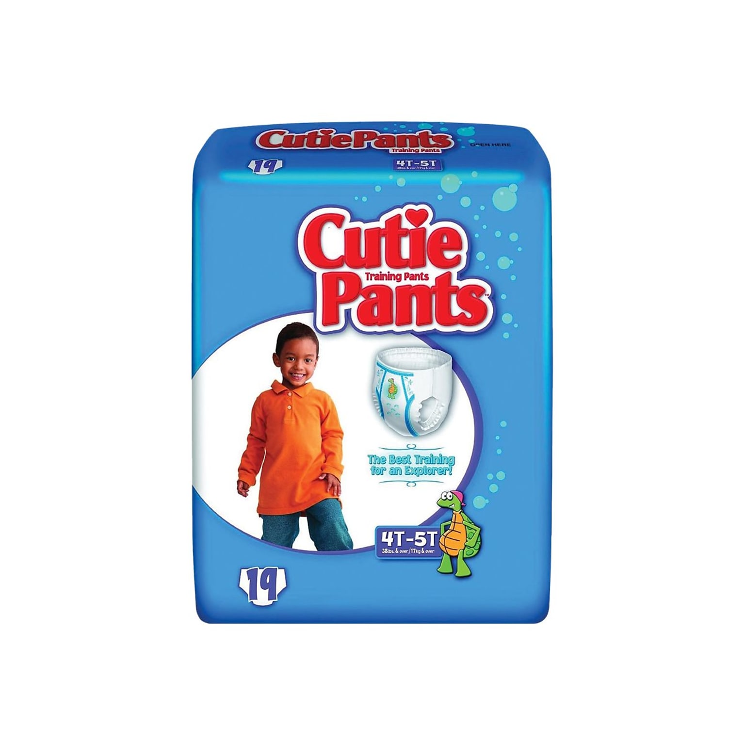 CutiePants Refastenable Training Pants for Boys, Size 4T/5T, 104 count (CR9007)