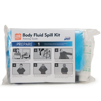 Purell Body Fluid Spill Kit Refill, Fragrance Free, Refill for PURELL Body Fluid Spill Kit Clamshell Carrier 2/CT (3841-16-RFL)