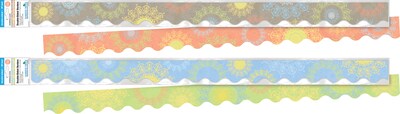 Barker Creek Double-Sided Scalloped Border Set, 35" x 3", Celebrate Mindfulness, 2 designs, 24/Set (BC3868)