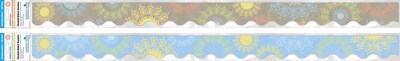 Barker Creek Double-Sided Scalloped Border Set, 35" x 3", Celebrate Mindfulness, 2 designs, 24/Set (BC3868)