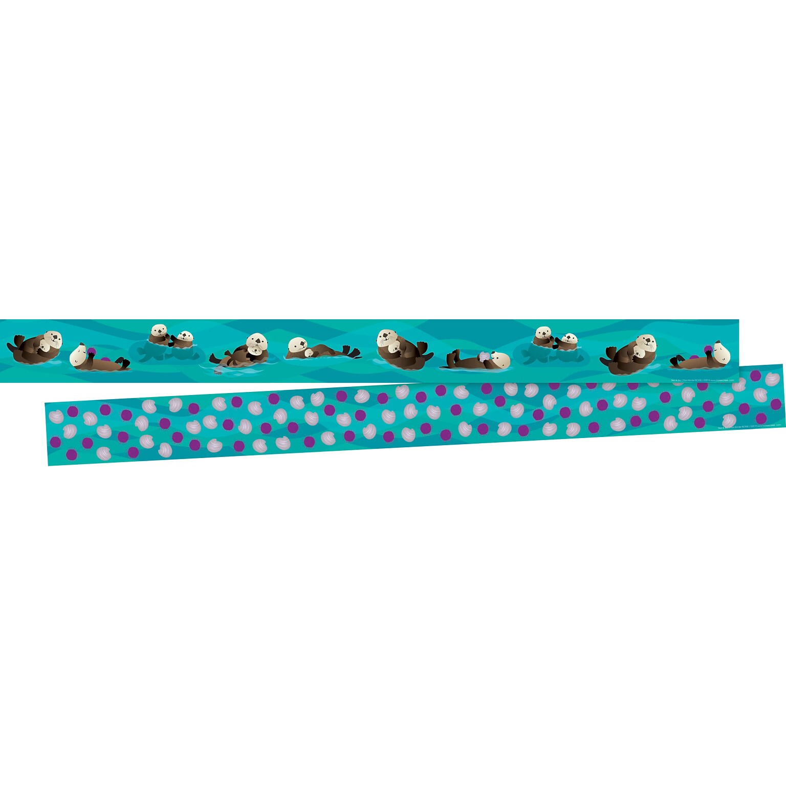 Barker Creek Double-Sided Border, 35 x 3, Otters, 12/Pack (930)