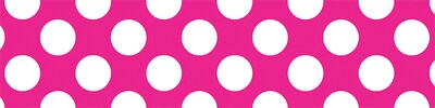 Schoolgirl Style Hot Pink with Polka Dots Straight Borders (108332)