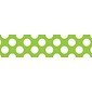 Schoolgirl Style Lime with Polka Dots Straight Borders (108328)