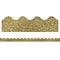 Carson-Dellosa Sparkle and Shine Gold Glitter Scalloped Borders 13/Pack (108319)