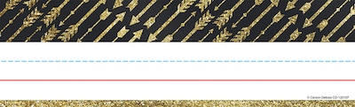 Carson-Dellosa Sparkle and Shine Gold Glitter Arrows Nameplates 36/Pack (122137)