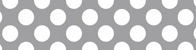 Schoolgirl Style Gray with Polka Dots Straight Borders (108334)