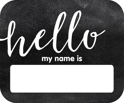 Carson Dellosa Industrial Chic Hello Name Tags (150063)
