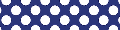 Carson Dellosa Publishing 3 x 36 Navy with Polka Dots Straight Borders (108326)