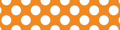 Carson Dellosa Publishing 3 x 36 Orange with Polka Dots Straight Borders (108330)