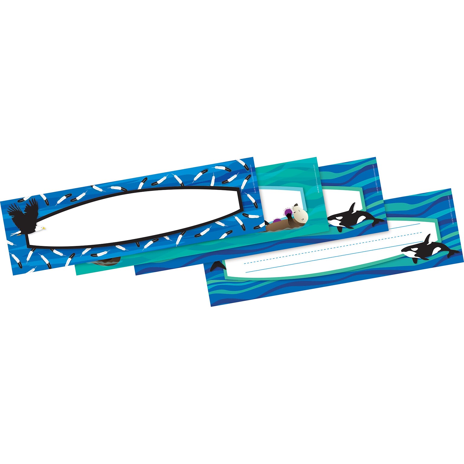 Barker Creek Sea & Sky School Name Plates, 12 x 3.5, 36/Pack (1449)