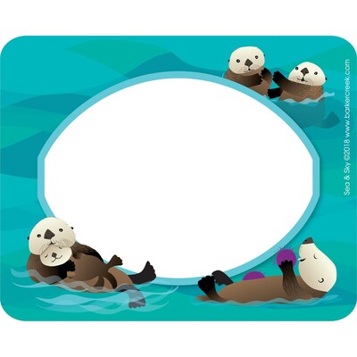 Barker Creek Self-adhesive Sea & Sky School Name Tags, 2.75" x 3.5", 45/Pack (1549)