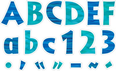 Barker Creek Sea & Sky  4" Letters and Numbers, Multicolored, 255/Pack (1726)