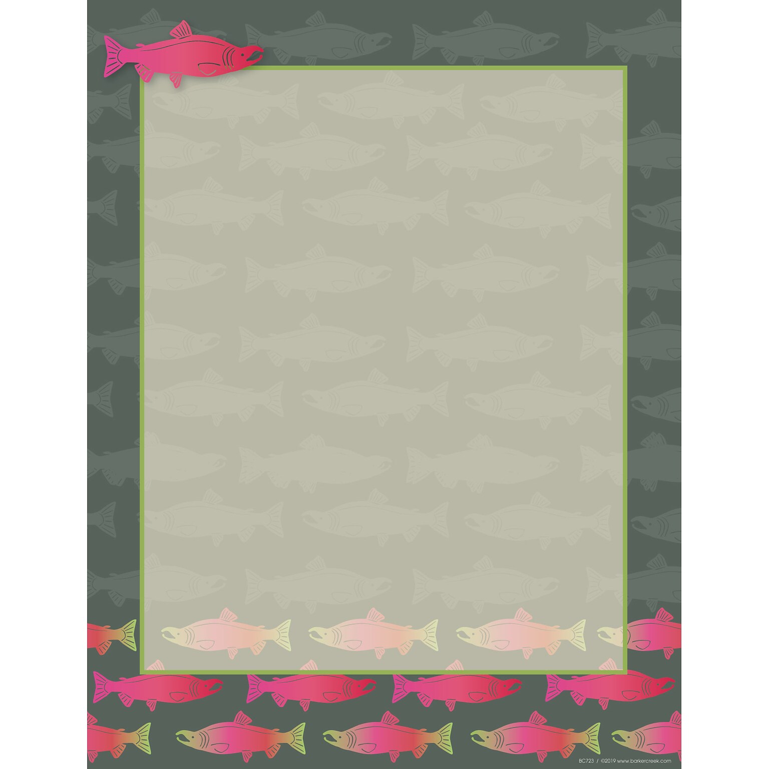 Barker Creek Sea & Sky Computer Paper, 8.5 x 11, 60 lbs., Multicolored, 50 Sheets/Pack (BC723)