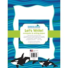 Barker Creek 8 1/2 x 11 Printer Paper, Whales, 50 per package (BC761)