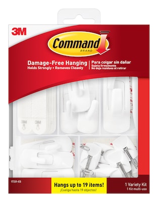 Command Assorted Hook Kit, White, 54/Pack (17231-ES)