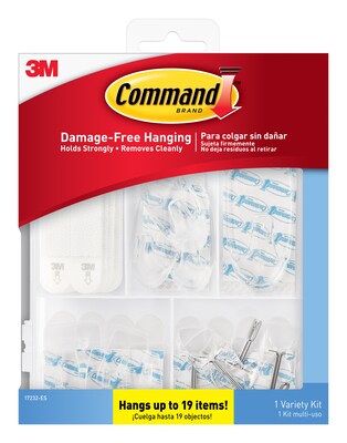 Command Assorted Hook Kit, Clear, 53/Pack (17232-ES)