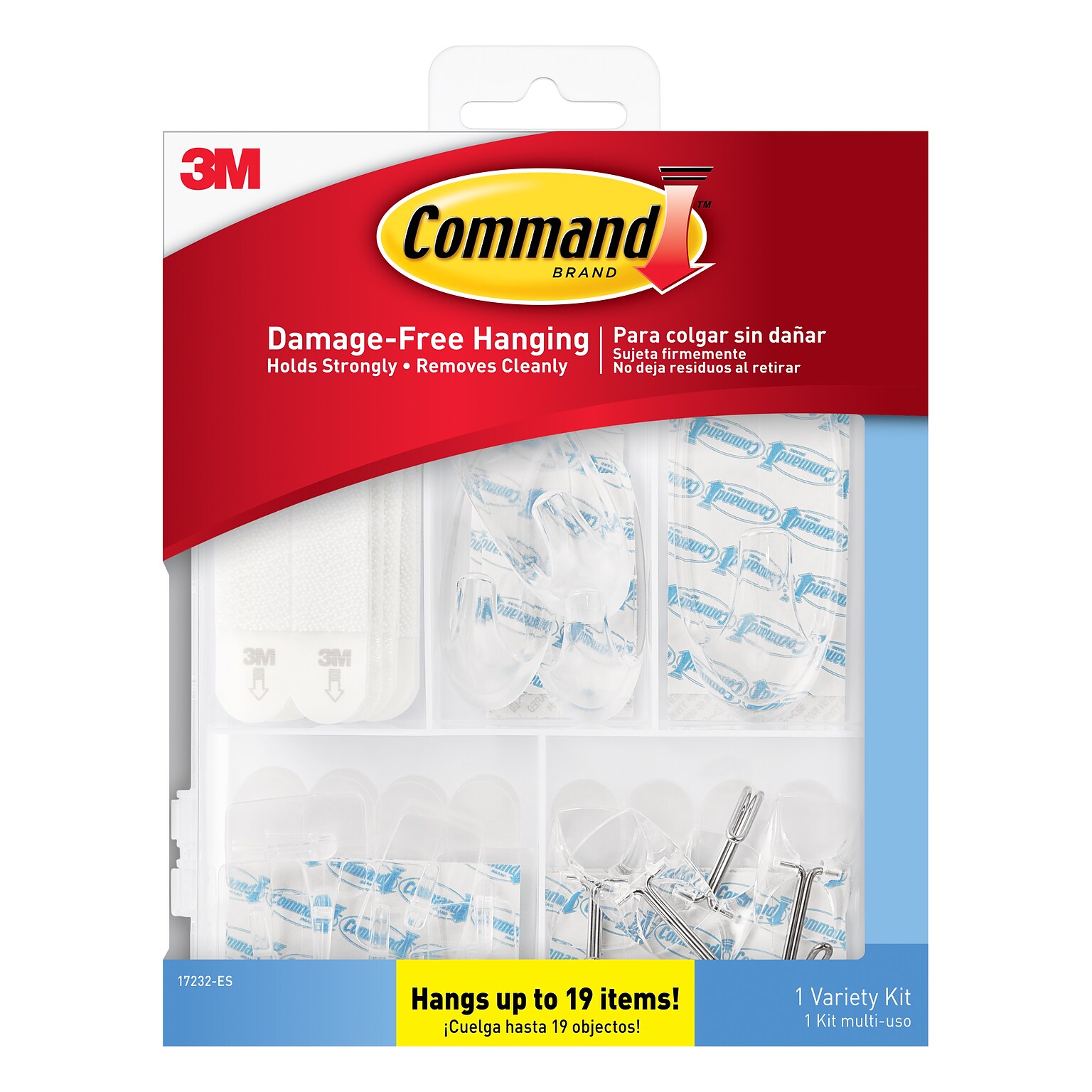 Command Assorted Hook Kit, Clear, 53/Pack (17232-ES)