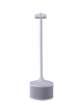 Bostitch LED Desk Lamp with Bluetooth Speaker & USB Charging Port, 14.63H, White (VLED1817-BOS)