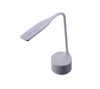 Bostitch LED Desk Lamp with Bluetooth Speaker & USB Charging Port, 14.63"H, White (VLED1817-BOS)