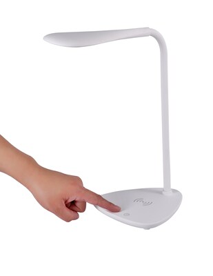 Bostitch Flexible Wireless Charging LED Desk Lamp, White  (VLED1816-BOS)