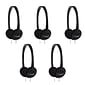 Koss On-Ear Headphones, Black, 5/Pack (190238)