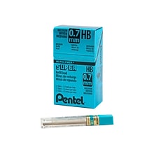 Pentel Super Hi-Polymer Lead Refill, 0.7mm, 12/Leads, Dozen (50-HB)