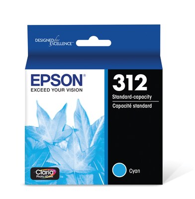 Epson T312 Cyan Ink Cartridge, Standard Yield