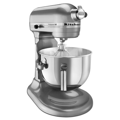 KitchenAid® Professional Heavy Duty 5 Quart Bowl-Lift Stand Mixer, Metallic Chrome, Refurbished (RKG25H0XMC)