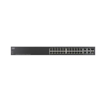 Cisco® SF300-24PP-K9-NA-RF Managed 24-Port Gigabit POE+ Desktop Ethernet Switch