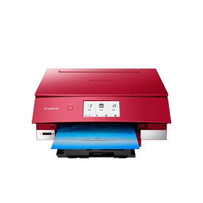 Canon PIXMA TS8220 Wireless Color Inkjet All-In-One Printer, Red