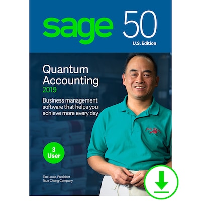 Sage 50 Quantum Accounting 2019 U.S. for 3-User, Windows, Download (PTQ32019ESDCSRT)