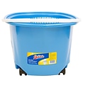 Quickie EZ-Glide Bucket on Wheels, 20 Quart, Blue (20000ZQK)