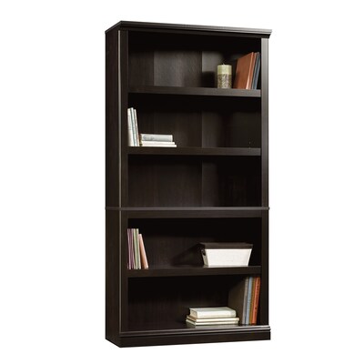 Sauder Select 70"H 5-Shelf Bookcase, Estate Black (414235)