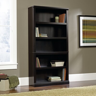Sauder Select 70H 5-Shelf Bookcase, Estate Black (414235)