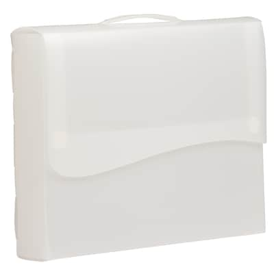 JAM Paper Plastic Portfolio Case with Hook & Loop Closure, Clear (34834475)