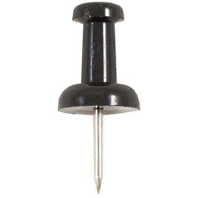 JAM Paper Push Pins, Black, 2 Packs of 100 (222419046A)