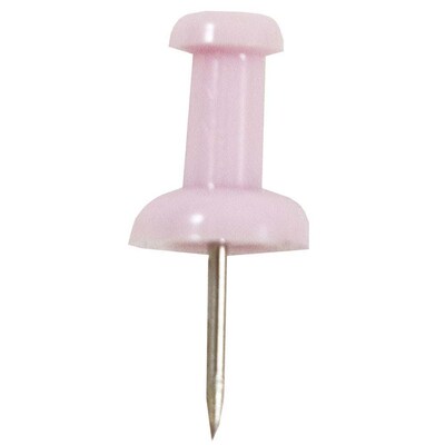 JAM Paper Push Pins, Baby Pink, 2 Packs of 100 (222419048A)