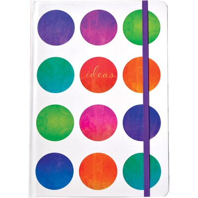 JAM Paper® Hardcover Notebook with Elastic, 5 3/4 x 8 1/4, Aurora Journal, 160 Lined Sheets, Sold Individually (377234321)