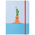JAM Paper® Hardcover Notebook with Elastic, 5 3/4 x 8 1/4, Lady Liberty Journal, 160 Lined Sheets, Sold Individually (377234319)