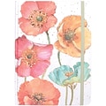 JAM Paper® Hardcover Notebook with Elastic, 5 3/4x8 1/4, Gilded Poppies Journal, 160 Lined Sheets, Sold Individually (377234322)