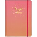 JAM Paper® Hardcover Notebook with Elastic, 5 3/4 x 8 1/4, Bright Ideas Journal, 160 Lined Sheets, Sold Individually (377234311)