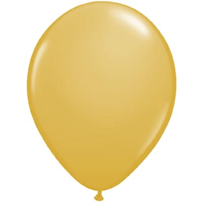 JAM Paper® Party Balloons, 12 Inch Latex Balloons, Gold, 36/Pack (377834375A)