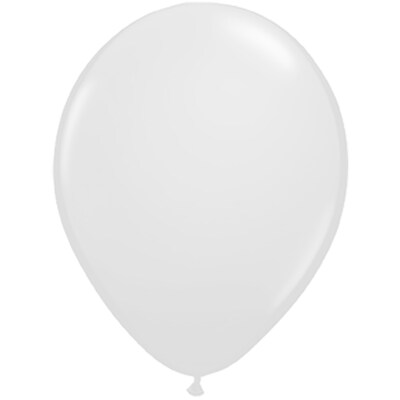 JAM Paper® Party Balloons, 12 Inch Latex Balloons, White, 36/Pack (377834376A)
