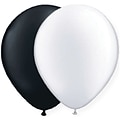 JAM Paper® Party Balloons, 12 Inch Latex Balloons, Black & White Assortment, 12/Pack (377834383A)