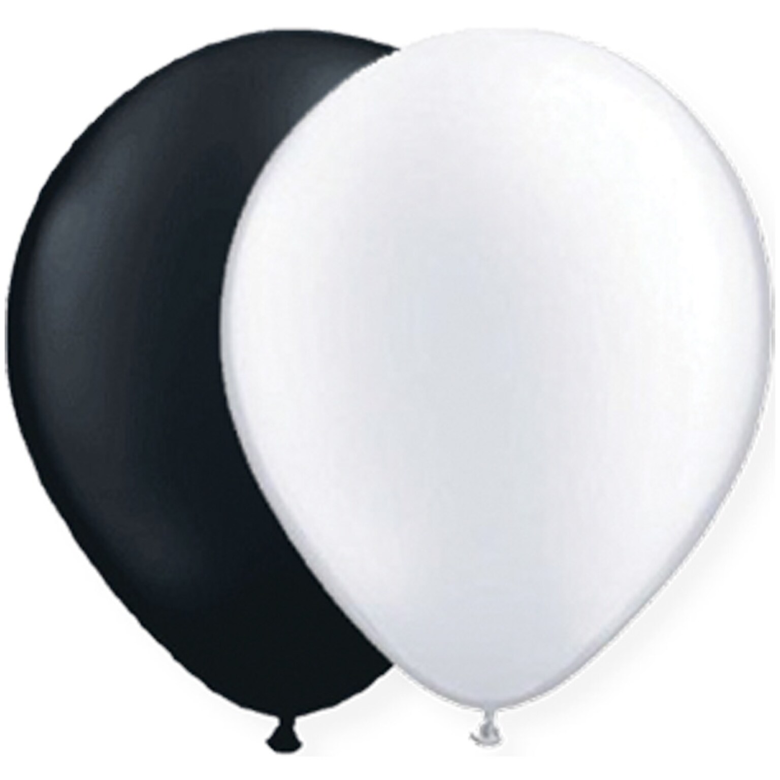 JAM Paper® Party Balloons, 12 Inch Latex Balloons, Black & White Assortment, 12/Pack (377834383A)